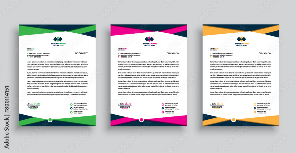 Fototapeta premium Corporate letterhead template design.