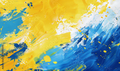 Blue yellow Abstract art background
