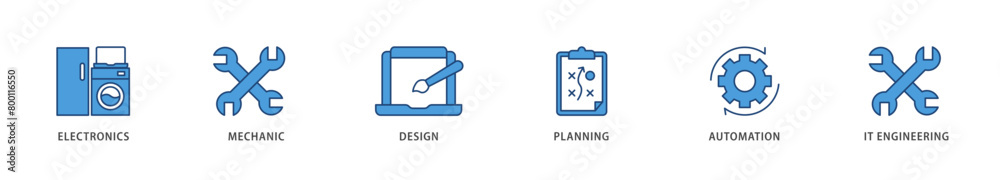 Engineering icons set collection illustration of electronics, mechanic, design, planning, automation and it engineering icon live stroke and easy to edit Engineering icons set collection illustration of electronics, mechanic, design, planning, automation and it engineering icon live stroke and easy to edit
