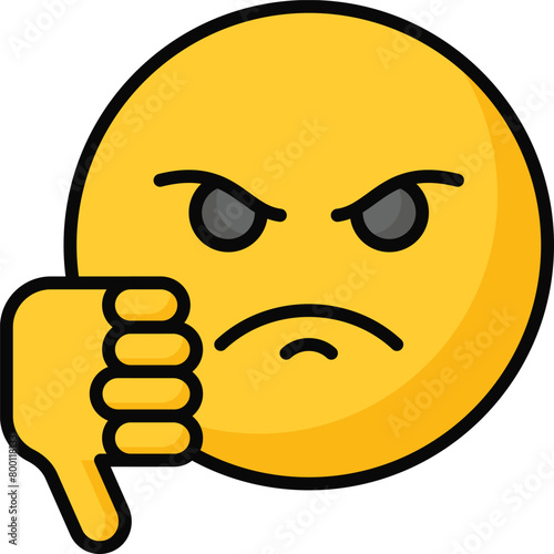 Disgusted emoji vector design, customizable unique vector