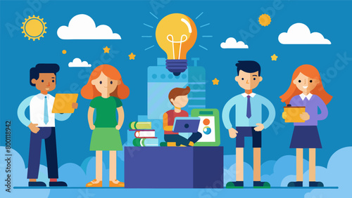 An opportunity for young inventors to showcase their own creations and be encouraged by the achievements of those who came before them.. Vector illustration