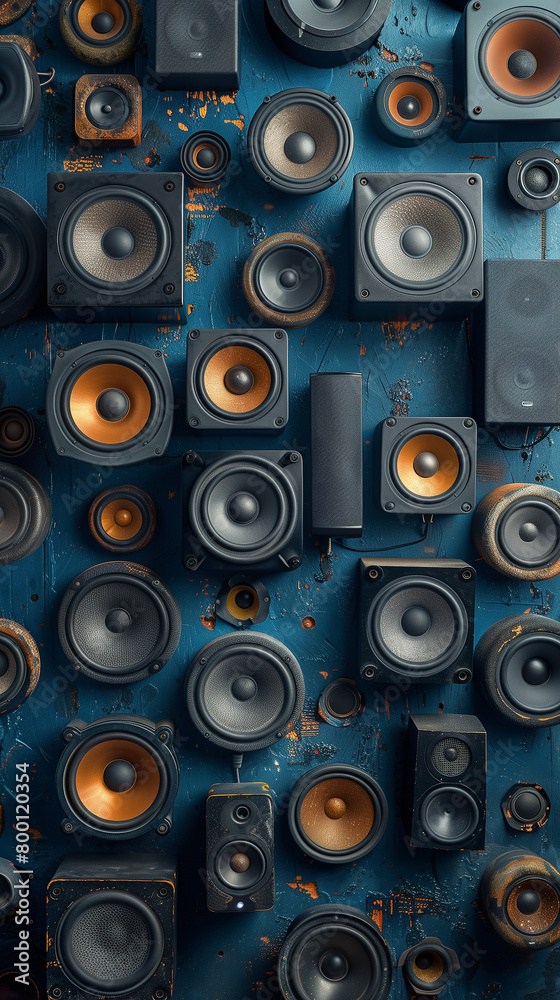 Obraz premium close up of audio speakers