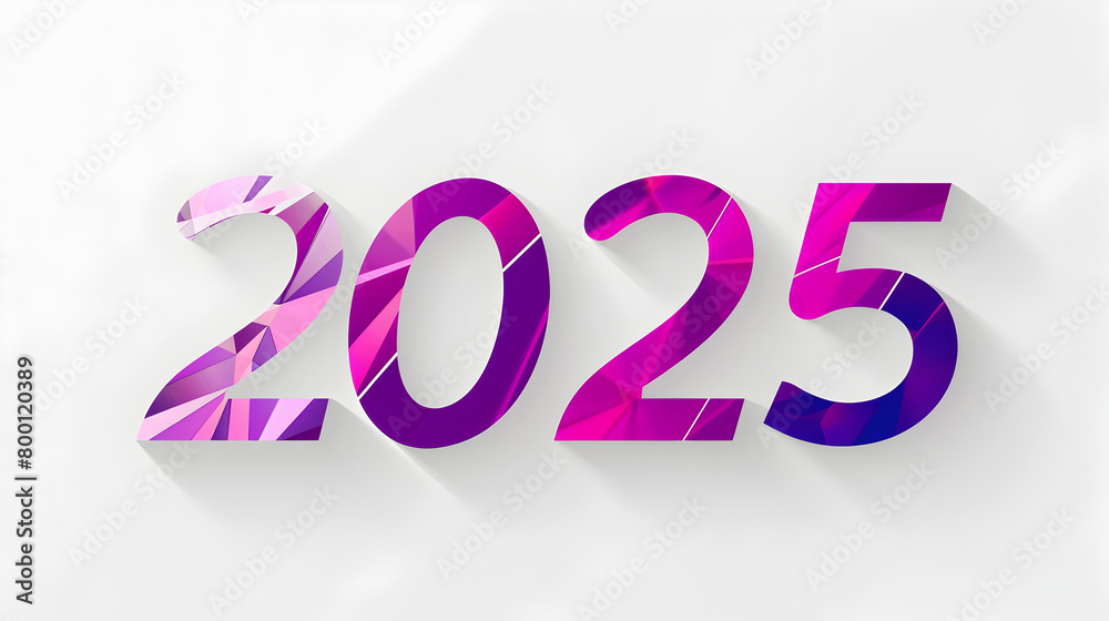 The year is 2025 and it is a colorful and abstract design. The design ...