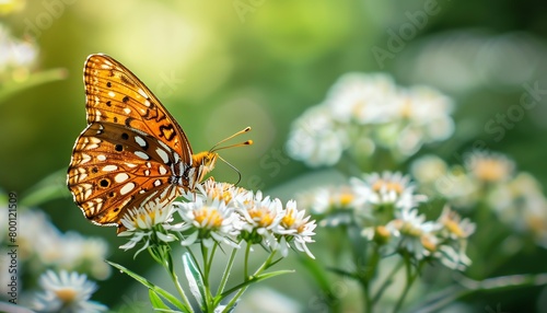 Monarch butterfly on a flower. © Suritong