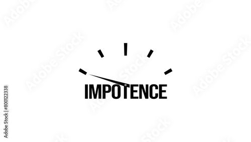 impotence emblem, black isolated silhouette