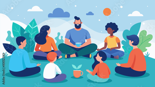 An annual retreat allows parents to take a break from their daily routines and connect with others in a peaceful and supportive setting while also. Vector illustration