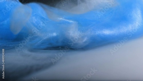 Mystical Blue Smoke Dance in Dimly Lit Studio (ID: 800124388)