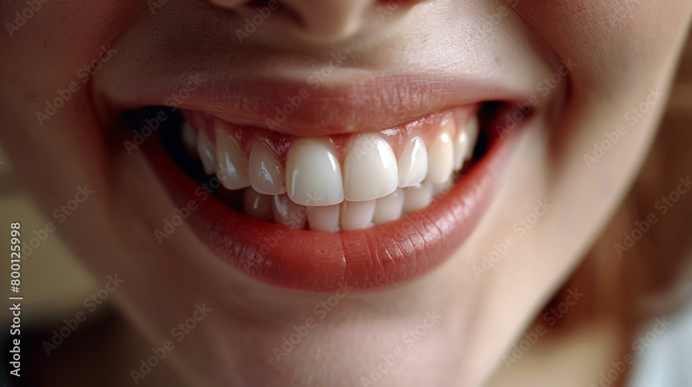 Beautiful white teeth and smiling face of a female Beautiful white teeth and smiling face of a female