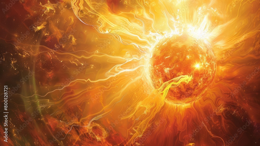 Obraz premium solar energy flow.