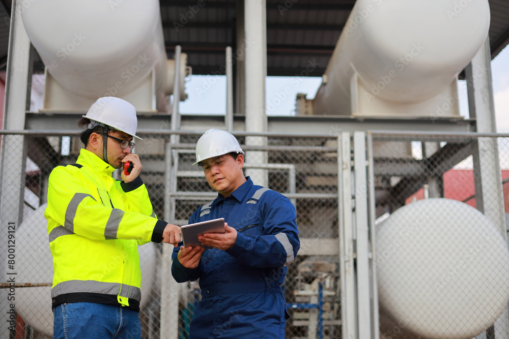 custom made wallpaper toronto digitalPortrait of professional man engineer working checking work place to keep liquid helium in industry.