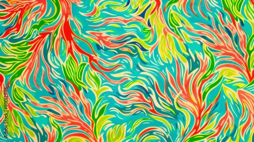 Vibrant Abstract Marbled Background with Fluid Colorful Swirls