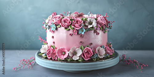 Blooming Romance: Floral Wedding Cake, Whimsical Garden Delight: Floral Wedding Cake, Petals and Pearls: Floral Wedding Cake, Elegance in Bloom: Floral Wedding Cake, Garden Fairy Tale: