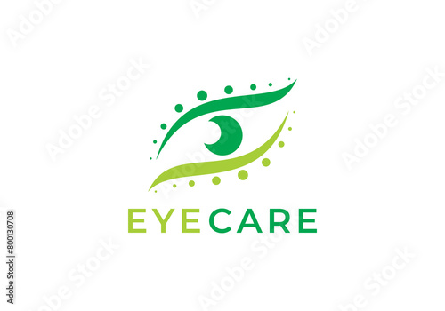 simple eye health care logo icon design