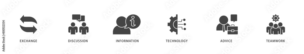 Communication icons set collection illustration of exchange, discussion, information, technology, advice, and teamwork icon live stroke and easy to edit Communication icons set collection illustration of exchange, discussion, information, technology, advice, and teamwork icon live stroke and easy to edit