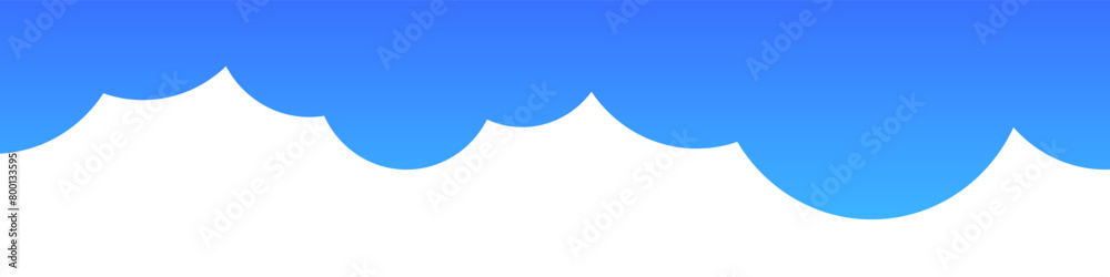 Cloud border, divider shape vector illustration Cloud border, divider shape vector illustration