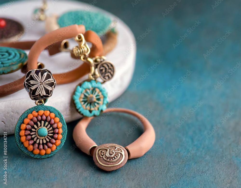 DIY Handmade polymer clay earrings pendants and bracelets DIY Handmade polymer clay earrings pendants and bracelets