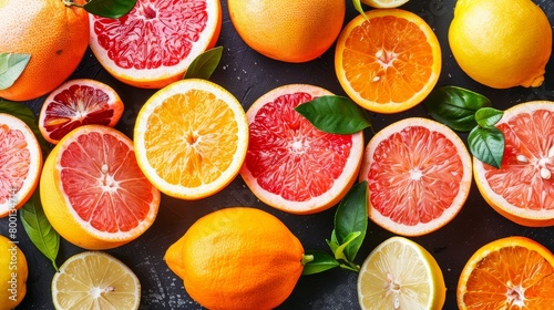 Assorted vibrant citrus fruit mix   a colorful palette featuring a variety of citrus fruits
