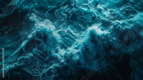 Majestic Deep Blue Ocean Waves Texture