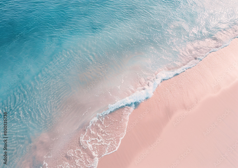 A breathtaking coastline with sand from a bird's eye view - drone photography