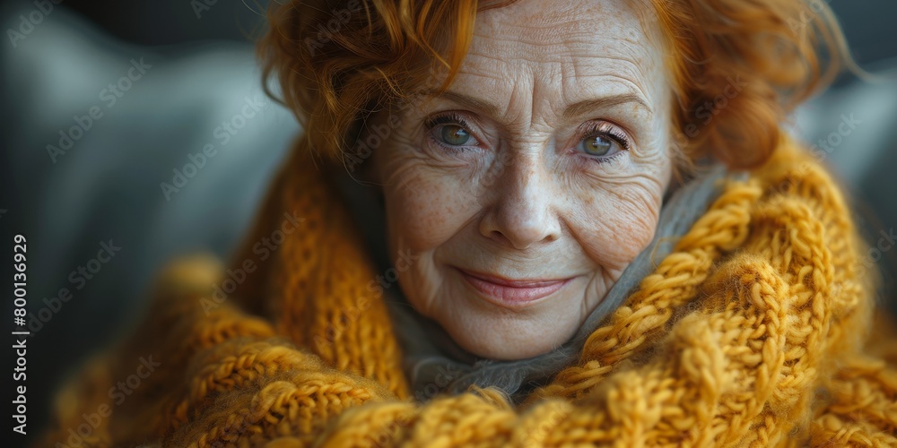 A cheerful elderly lady enjoys leisure time, her thoughtful expression reflecting a lifetime of joy and care A cheerful elderly lady enjoys leisure time, her thoughtful expression reflecting a lifetime of joy and care
