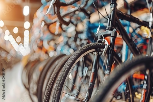 Extensive array of new bicycles at cycle sport store catering to dedicated riders