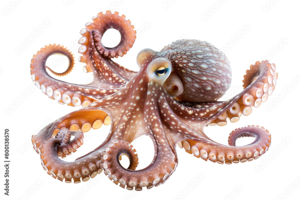 Naklejka premium octopus isolated on white or transparent png