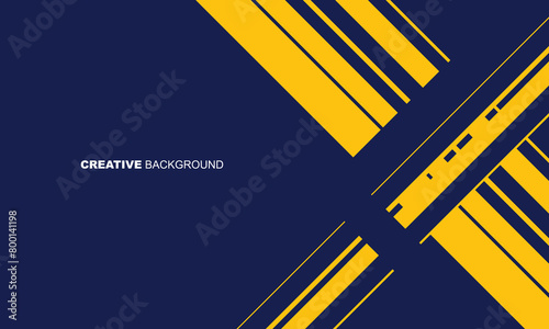 blue and yellow background with abstract graphic elements yellow line for presentation background design, banner, card.