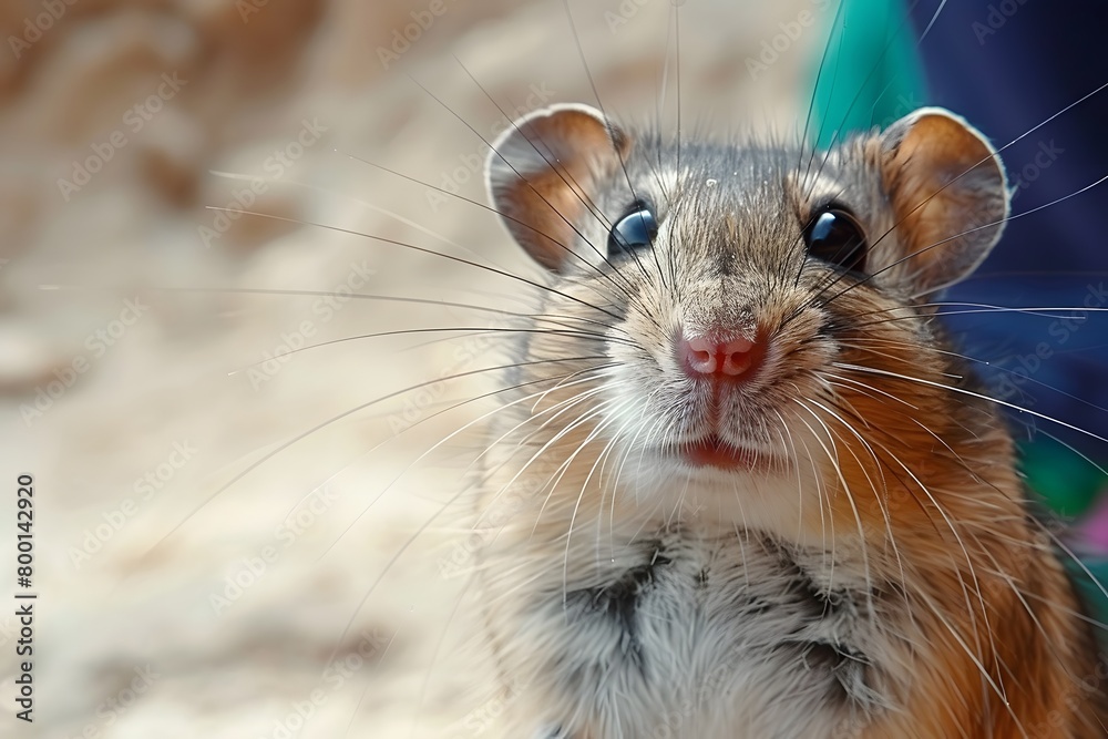 Close-up Portrait of a Curious Rat on Sandy Ground Close-up Portrait of a Curious Rat on Sandy Ground