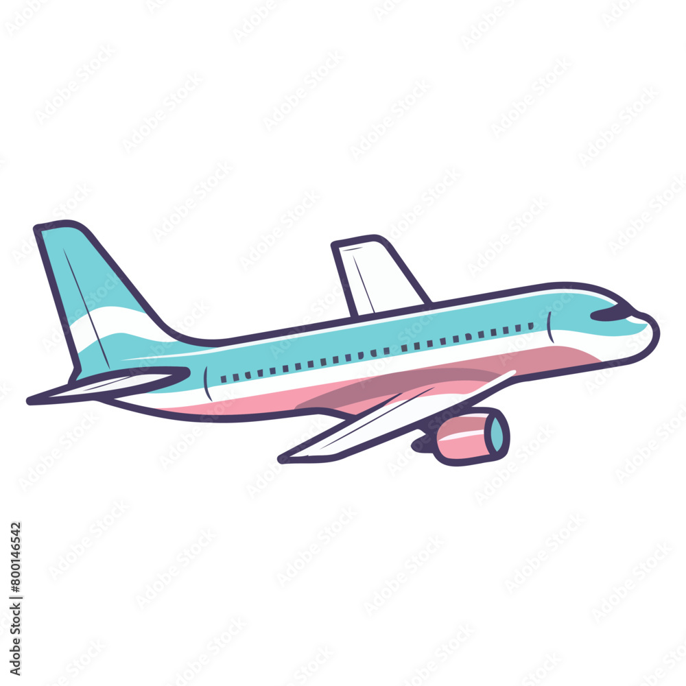 Vector icon of a jet plane, ideal for aviation and travel designs.