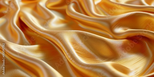 Luxury, Smooth Material Banner. Gold Glistening Fabric