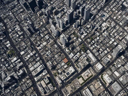 Aerial images of urban skyline, urban scenery, satellite captured cities