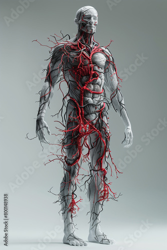 Human vascular system, 3d illustration photo