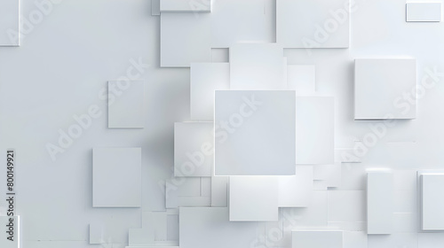 Abstract white square shape with futuristic concept background