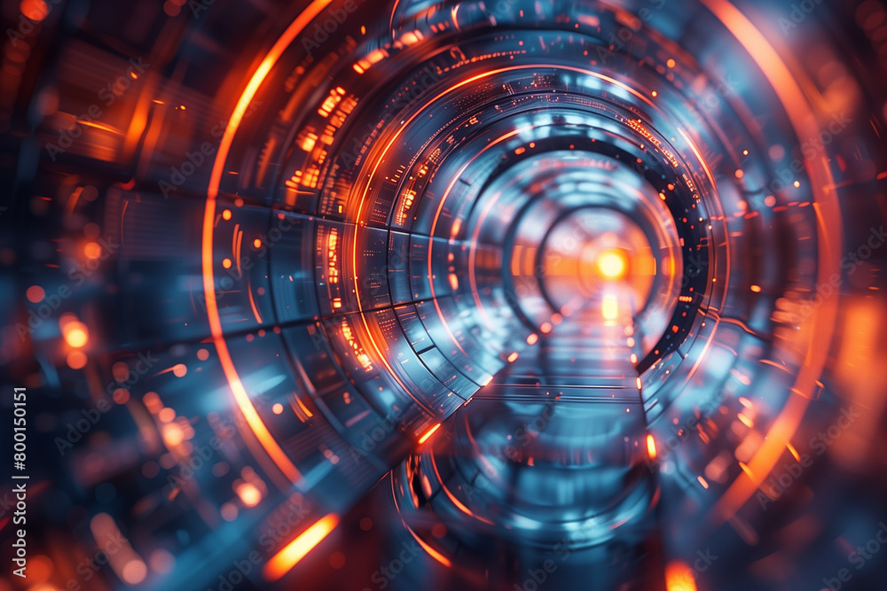 Obraz premium Abstract technology background, 3d illustration