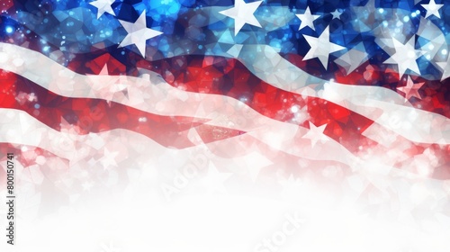 Red white and blue, stars and stripes background abstract