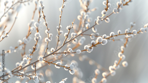 Spring’s Promise: Unbloomed Willow Twigs