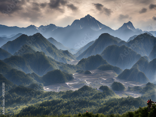 The scenery and natural scenery of Mount Baitou in North Korea