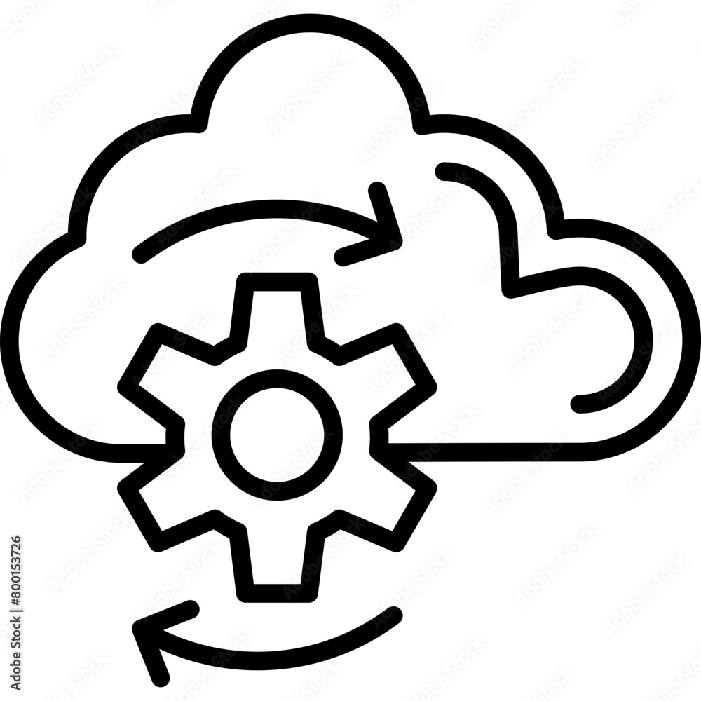 Cloud Processing Icon Cloud Processing Icon