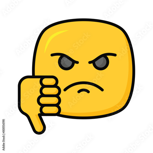 Disgusted emoji vector design, customizable unique vector