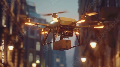 A drone learns optimal flight paths to deliver packages efficiently.