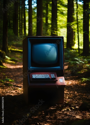 Retro Macintosh desktop computer abandoned in the .jpg