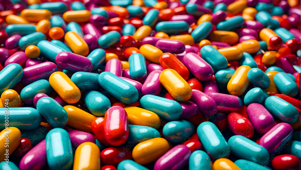Healing in Numbers: A Cluster of Antibiotic Pill Capsules Representing the Power of Modern Medicine. Healing in Numbers: A Cluster of Antibiotic Pill Capsules Representing the Power of Modern Medicine.