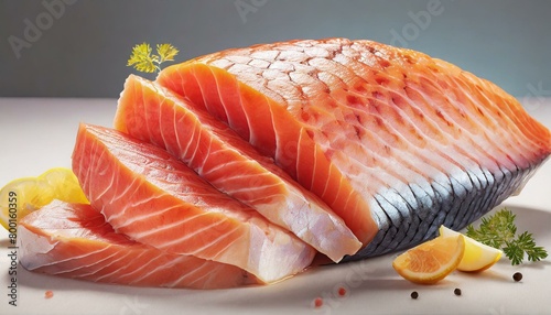Filete de peixe salmão