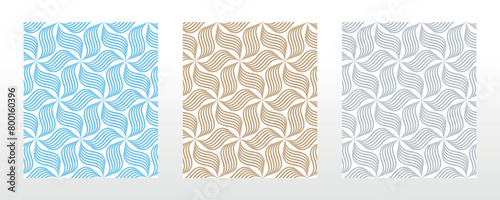 Set of abstract geometric patterns. Seamless vector backgrounds. Colored ornaments Graphic modern patterns Simple lattice graphic design