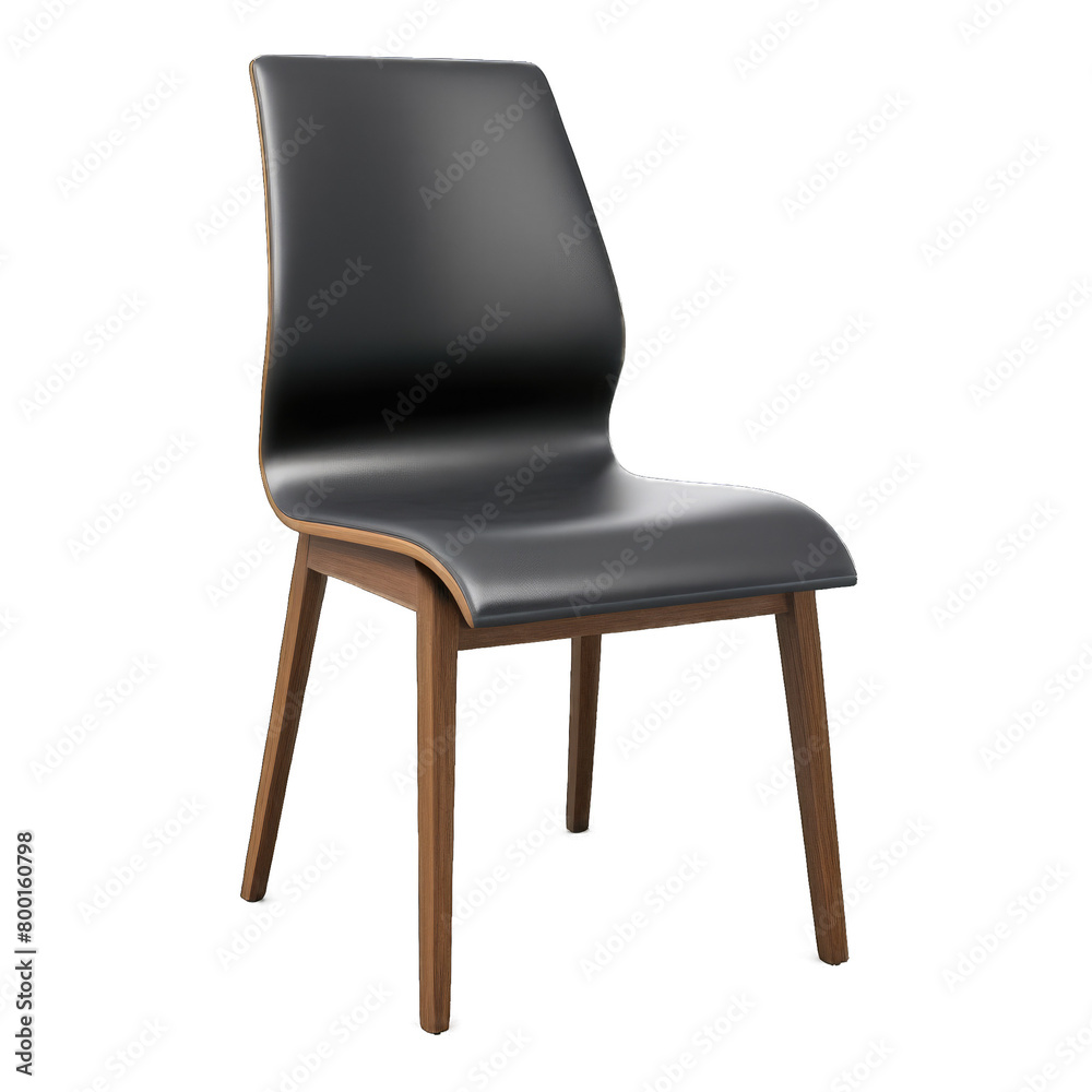 Black leather chair isolated on transparent background. Black leather chair isolated on transparent background.