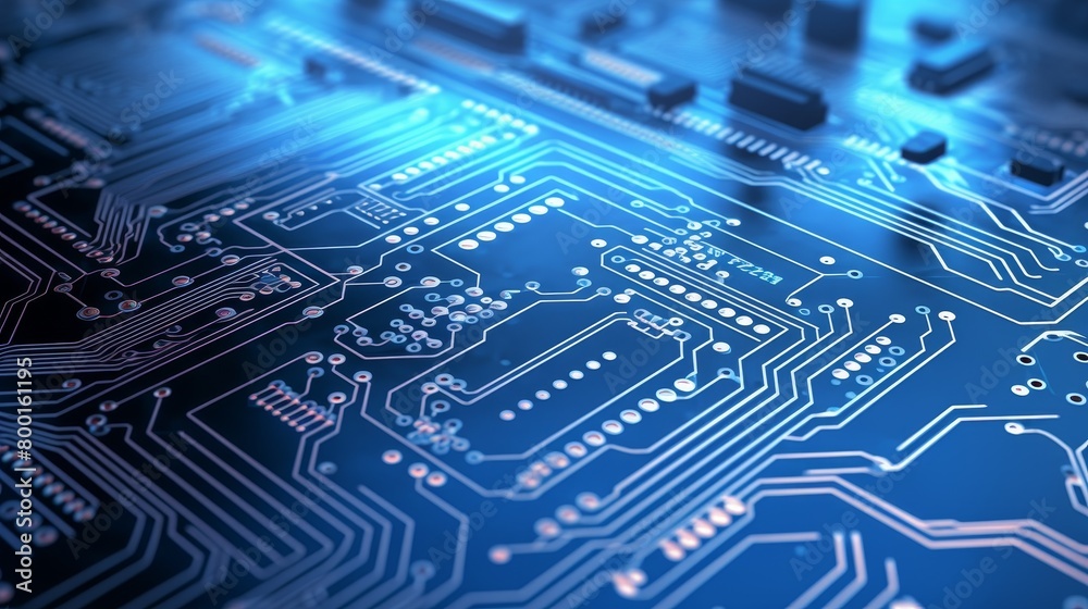 A close up of a computer circuit board. A close up of a computer circuit board.