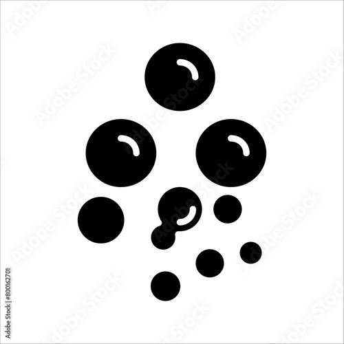 Bubbles line icon. Soap foam, fizzy drink, oxygen bubble, effervescent effect line icon, editable stroke isolated on white, linear vector outline illustration, symbol logo design style