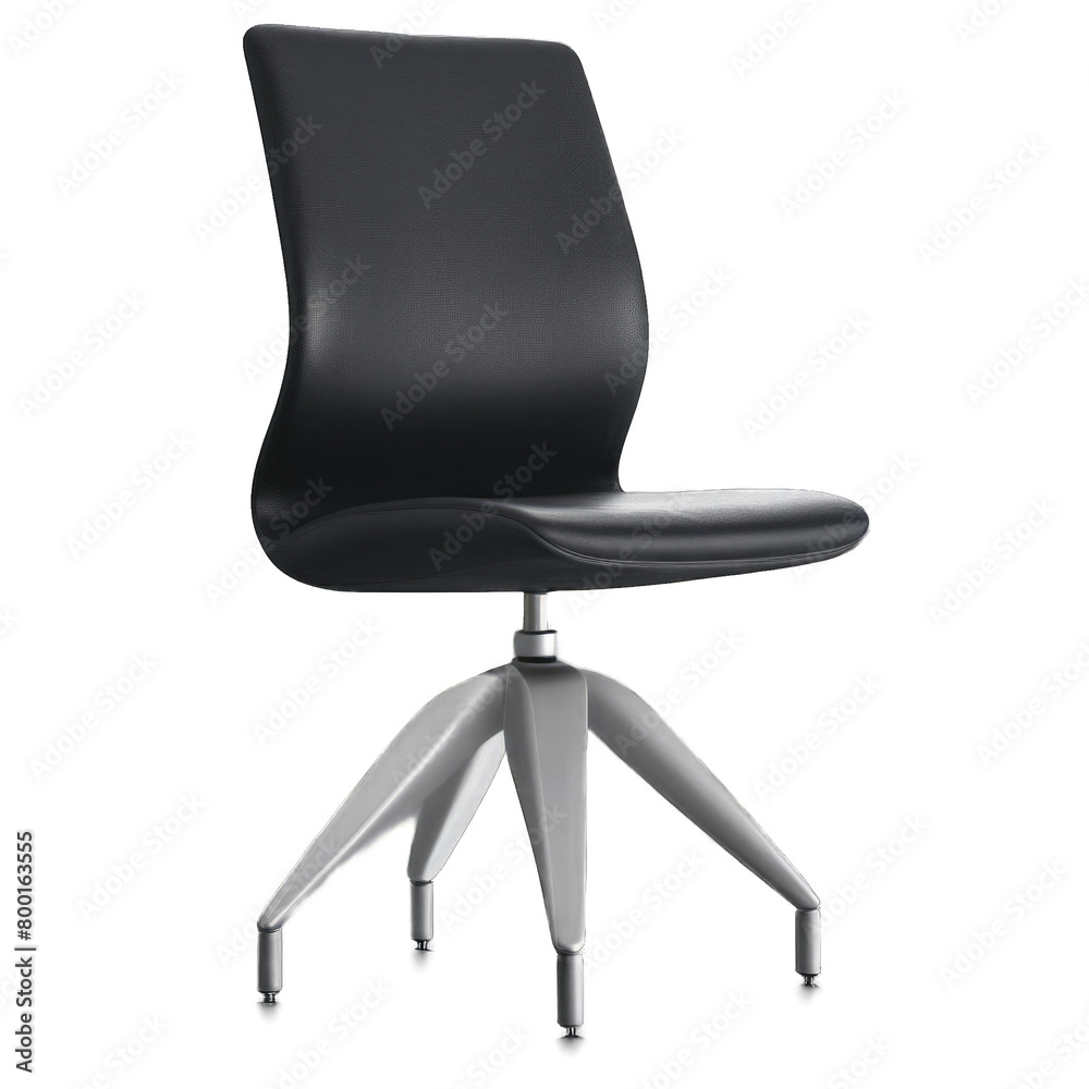 Black leather chair isolated on transparent background. Black leather chair isolated on transparent background.