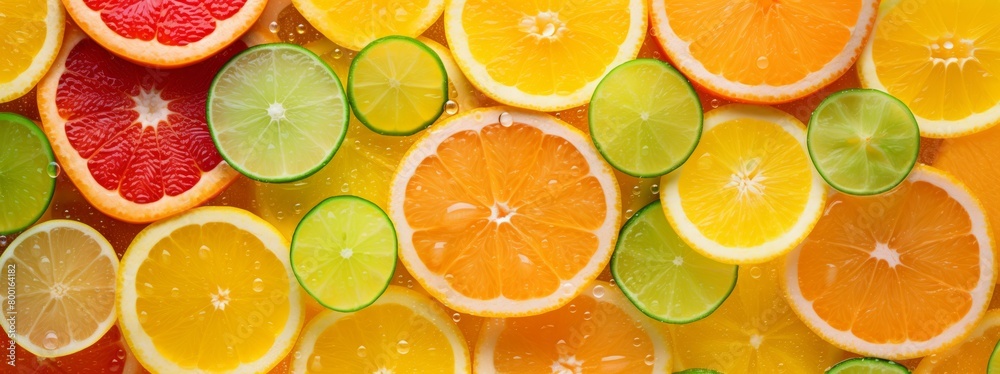 citrus fruits with waterdrops, top view, flat lay, seamless pattern, background banner citrus fruits with waterdrops, top view, flat lay, seamless pattern, background banner