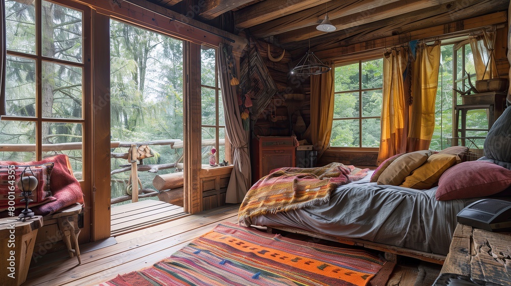 A rustic cabin with cozy interiors and natural materials. A rustic cabin with cozy interiors and natural materials.